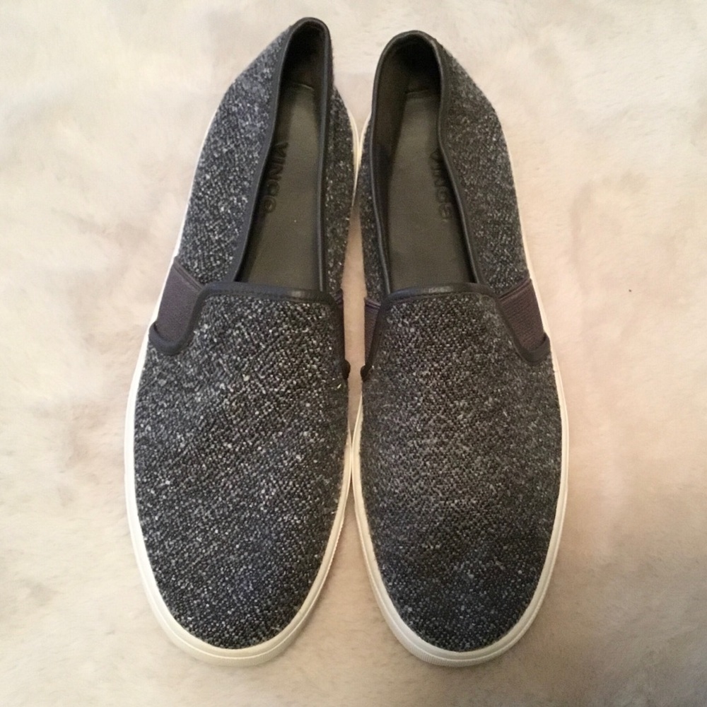 Vince Blair Gray Marled Slip-On Sneakers - Size 8